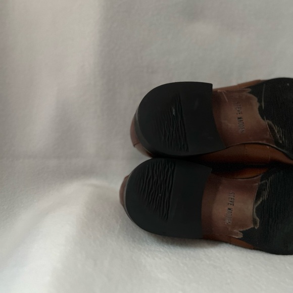 Steve Madden Size 10 1/2 Brown Leather Slip On Mens Shoes